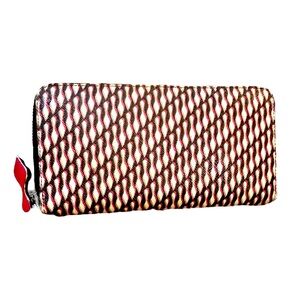 CHRISTIAN LOUBOUTIN Panettone Toile Loubi Wallet EUC Comes w/COA